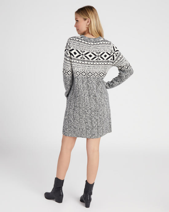 Black/White $|& The Normal Brand Koda Sweater Dress - SOF Back