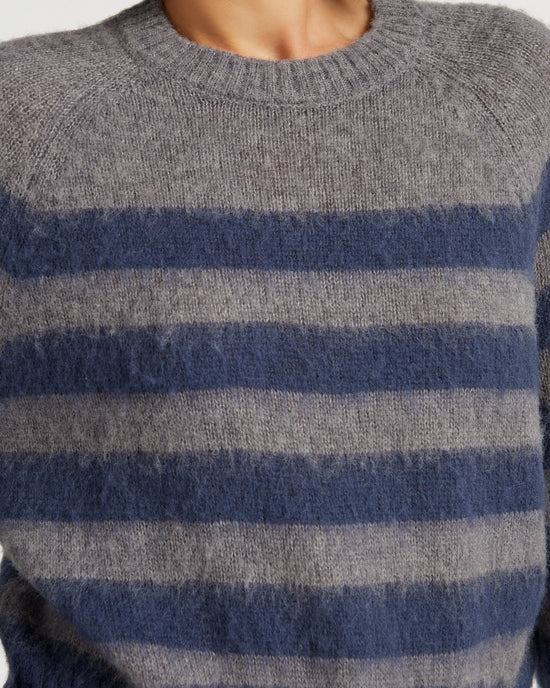 Navy $|& Steve Madden Lyon Stripe Sweater - SOF Detail