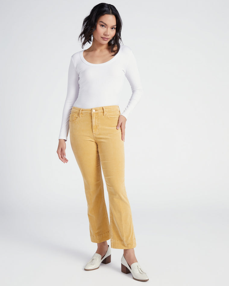 Sunset Gold $|& Dear John Jean Corduroy Cropped Flare - SOF Full Front