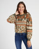 Mix Pattern Crewneck Sweater