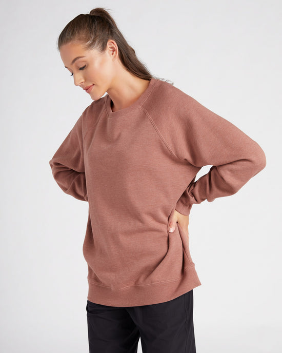 Rustic Brown $|& Thread & Supply Halftime Sweatshirt - SOF Front