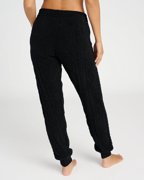 Black $|& PJ Salvage Cable Lounge Banded Pant - SOF Back