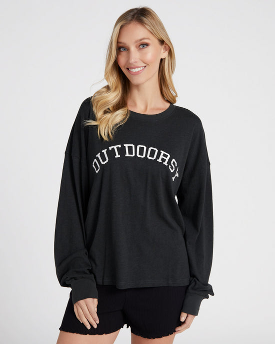 Black $|& PJ Salvage Outdoorsy Pullover - SOF Front