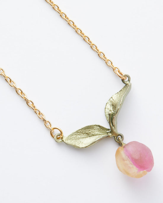 Gold $|& Michael Michaud Design Dainty Peach Tree Pendant - Hanger Detail