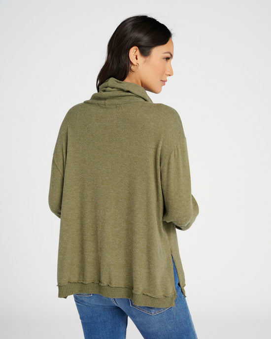 Alpine Moss $|& Project Social T Beyond Heathered Cozy Tunic - SOF Back