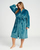 Plus Size Long Sleeve Plush Robe