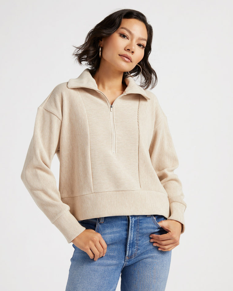 Pale Heather $|& Thread & Supply Kristine Pullover - SOF Front