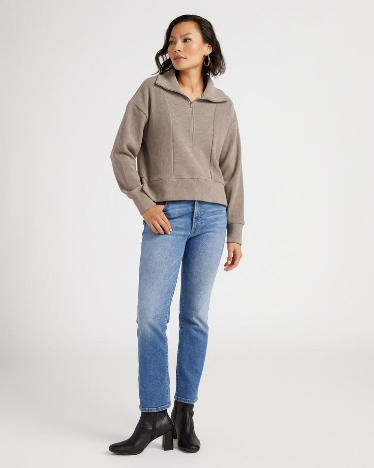 Driftwood Heather $|& Thread & Supply Kristine Pullover - SOF Full Front
