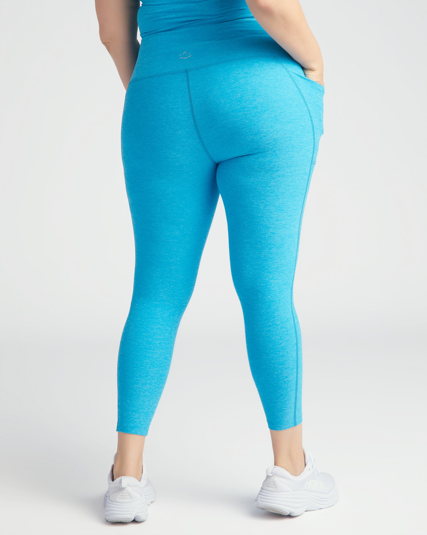 Blue Glow $|& Beyond Yoga Spacedye Out Of Pocket High Waist Midi Legging - SOF Back