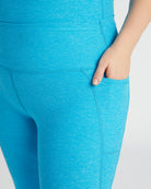 Blue Glow $|& Beyond Yoga Spacedye Out Of Pocket High Waist Midi Legging - SOF Detail