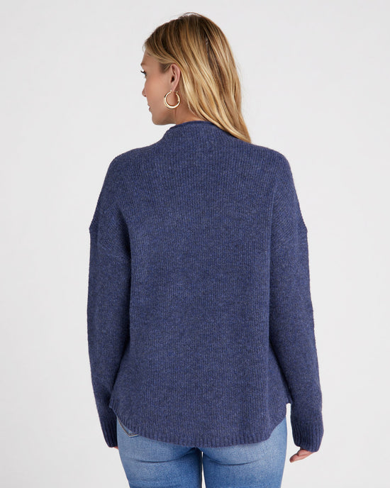 Denim Blue $|& Thread & Supply Nannie Knit Pullover Sweater - SOF Back