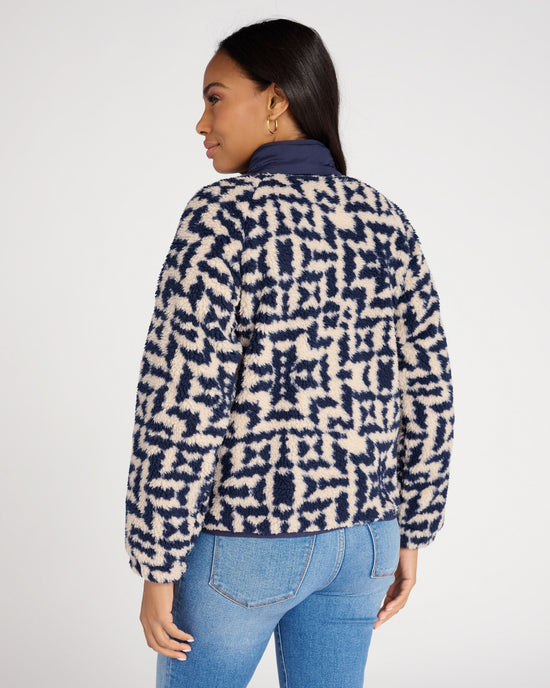 Taupe/Navy Twist $|& Herizon Alpine Snap Jacket - SOF Back