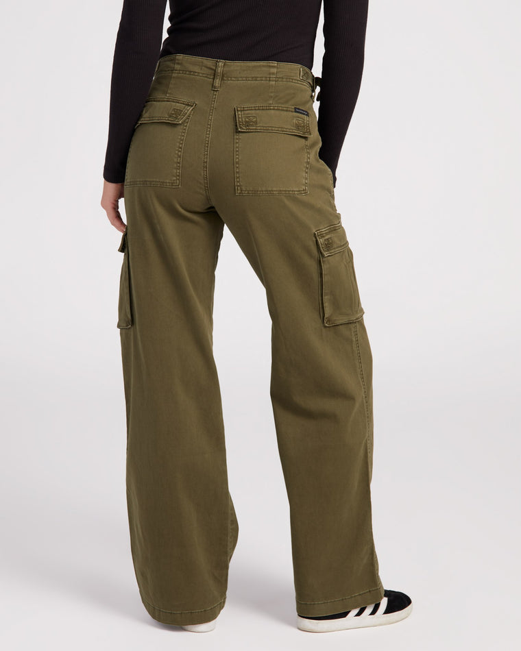 Mossy Green $|& Sanctuary Reissue Cargo Pant - SOF Back
