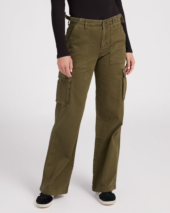 Mossy Green $|& Sanctuary Reissue Cargo Pant - SOF Front