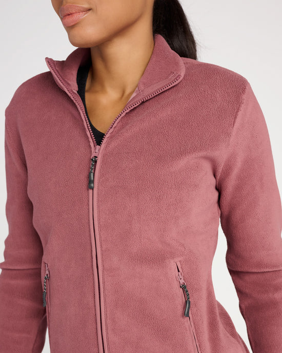 Rose Brown $|& Interval Freestyle Fleece Jacket - SOF Detail