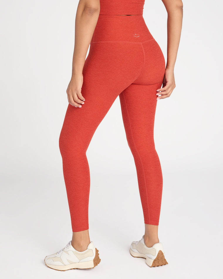 Red Sand Heather $|& Beyond Yoga Spacedye Caught In The Midi High Waisted Legging - SOF Back