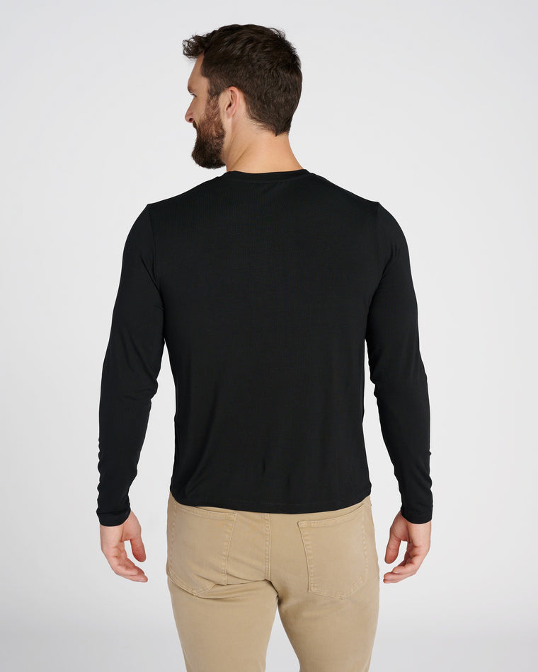 Black $|& MOVESGOOD Brad Long Sleeve Shirt - SOF Back