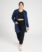 Blue Iris $|& Skechers SKECHLUXE Restful Hoodigan - SOF Full Front