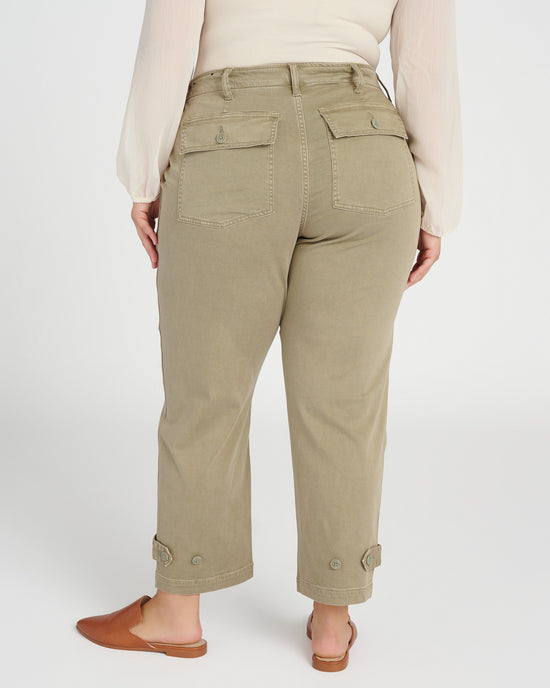 Pewter Green $|& Liverpool Utility Cargo Crop - SOF Back