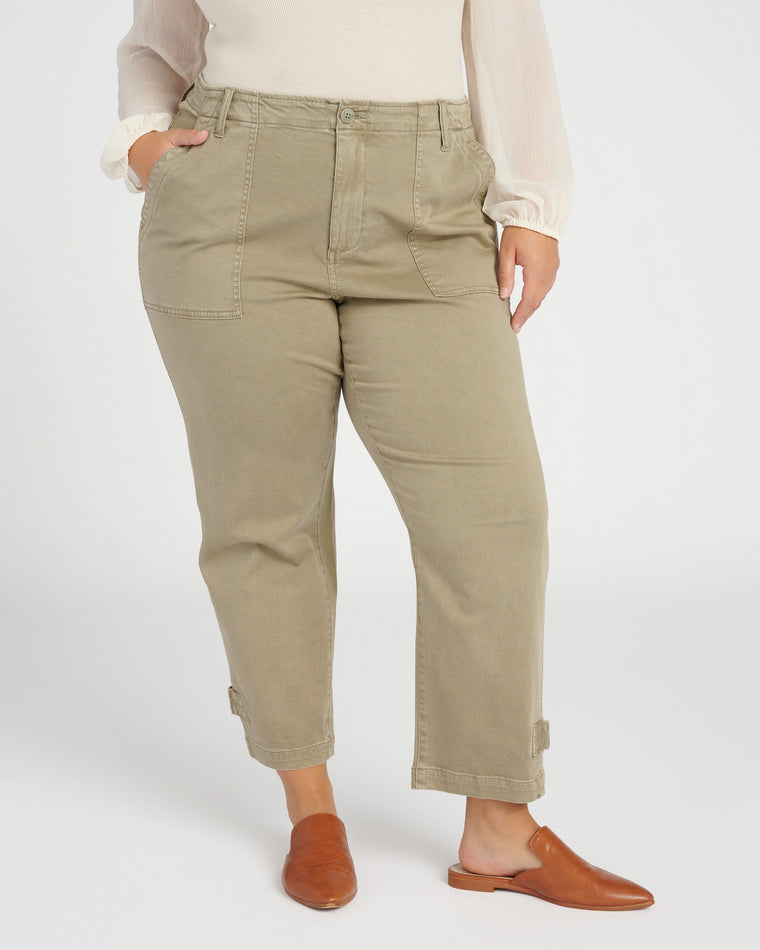 Pewter Green $|& Liverpool Utility Cargo Crop - SOF Front