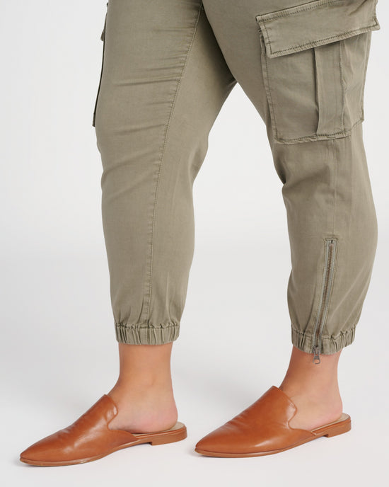 Shadow Green $|& Liverpool Cargo Trousers With Zip Hem - SOF Detail