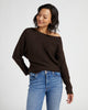 Off The Shoulder Ribbed Knit Sweater