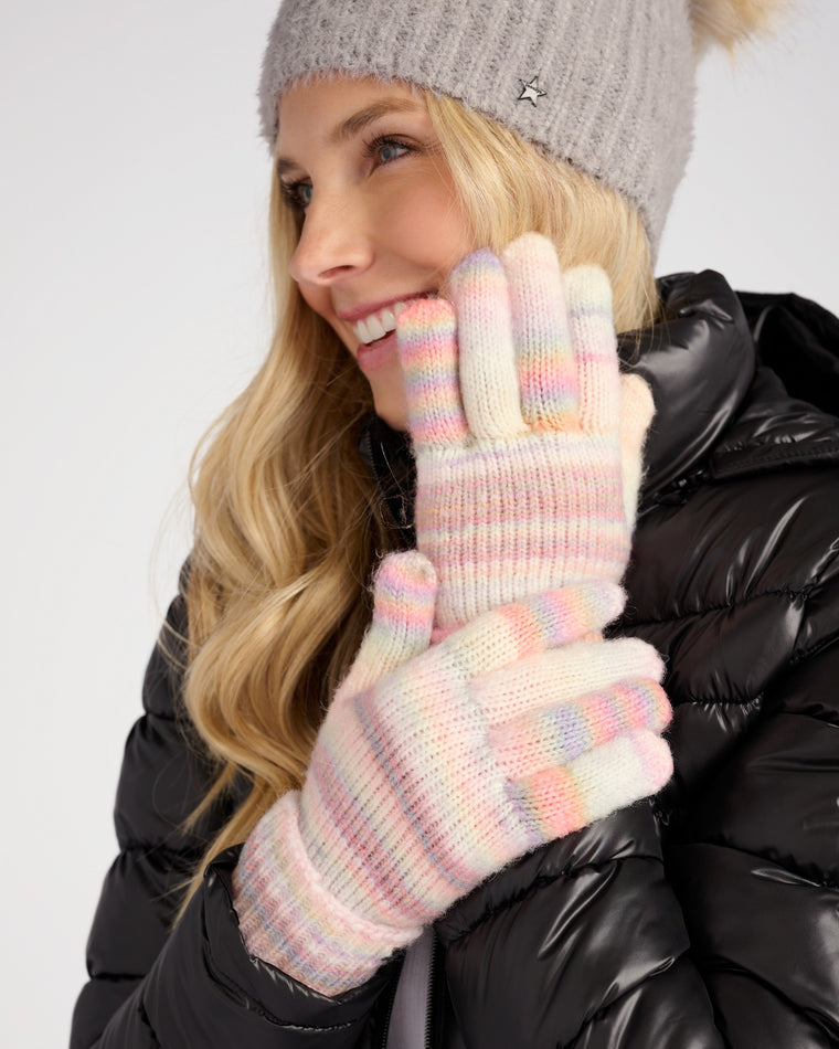 Pastel Multi $|& Jocelyn Spaced Dyed Gloves - SOF Detail