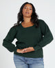 Plus Size Plus Long Sleeve Square Neck Sweater Top