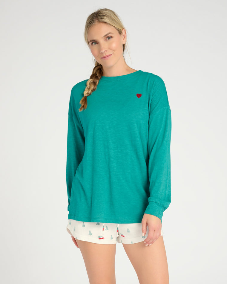 Garland $|& Z Supply Lounge Throwback Nice List Long Sleeve Top - SOF Front