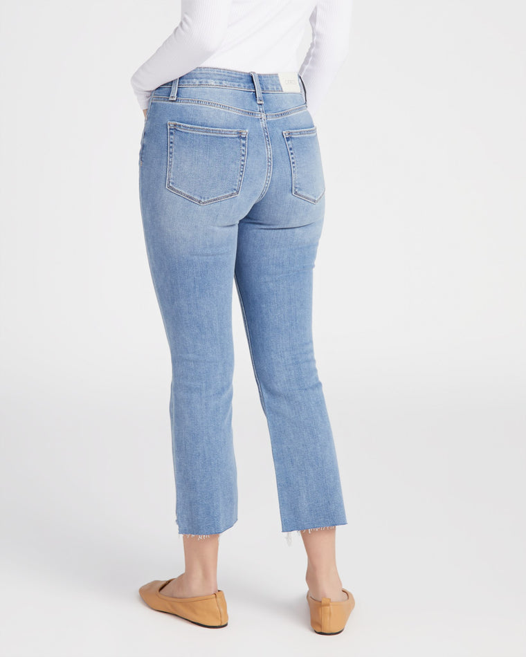 Medium Blue $|& Ceros Jeans Mid Rise Crop Flare - SOF Back