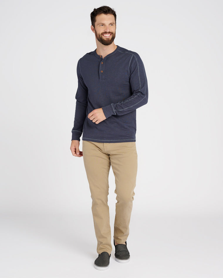 Ombre Blue $|& Grayers New Cooper Henley - SOF Full Front