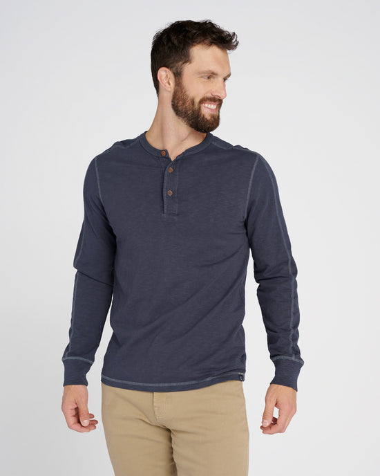 Ombre Blue $|& Grayers New Cooper Henley - SOF Front
