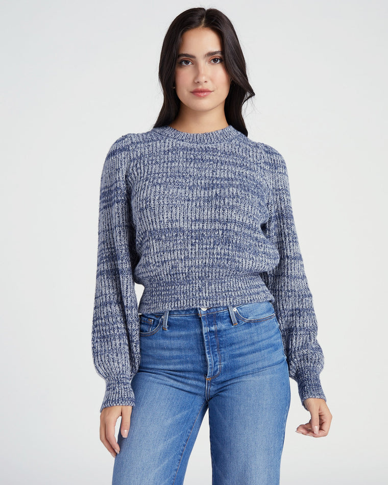Indigo $|& Z Supply Polly Denim Look Sweater - SOF Front