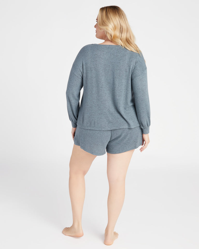 Brushed Sweater Long Sleeve & Short Set in Plus