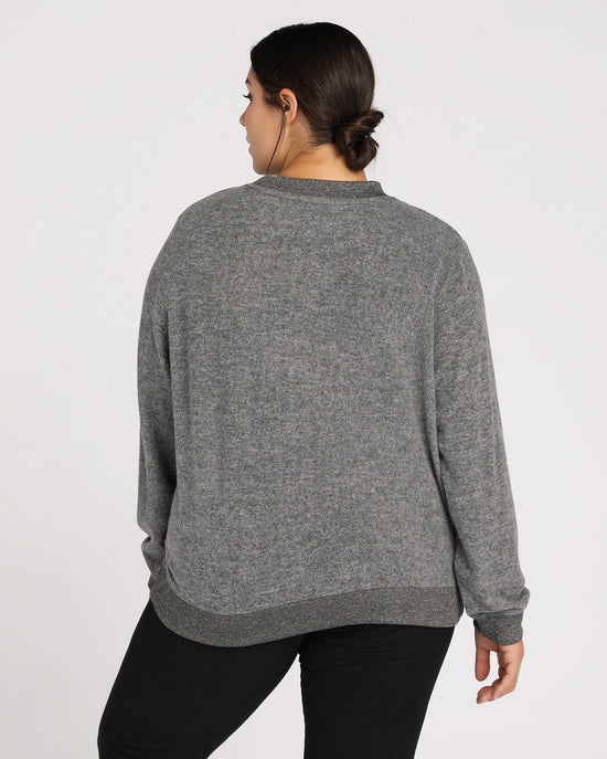 Charcoal Heather $|& Z Supply Russel Cozy Pullover - SOF Back