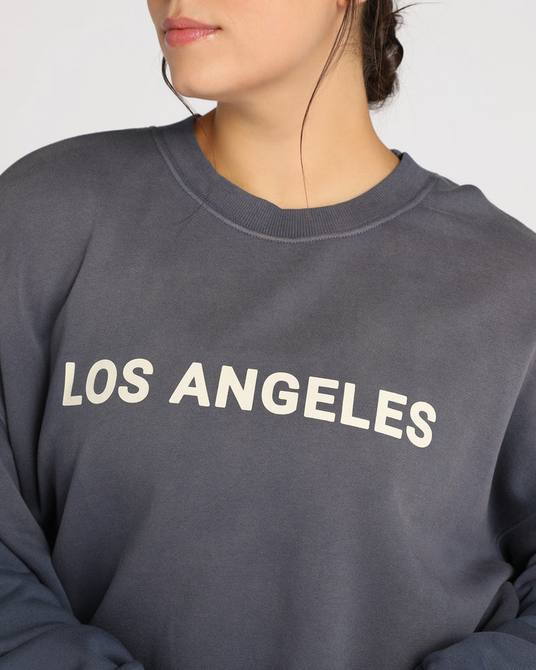 Los Angeles in Inca $|& Z Supply Syd Destination Sweatshirt - SOF Detail