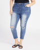 Plus Size High Rise Distressed Skinny