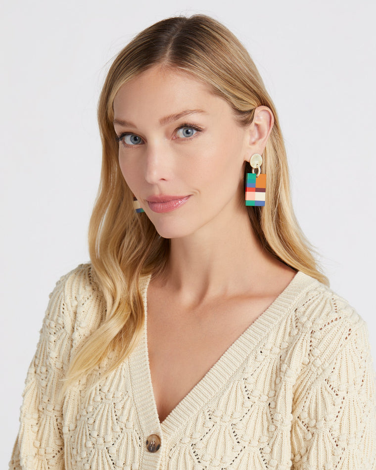 Multi $|& Sunshine Tienda Rancher Block Drop Earrings - SOF Detail