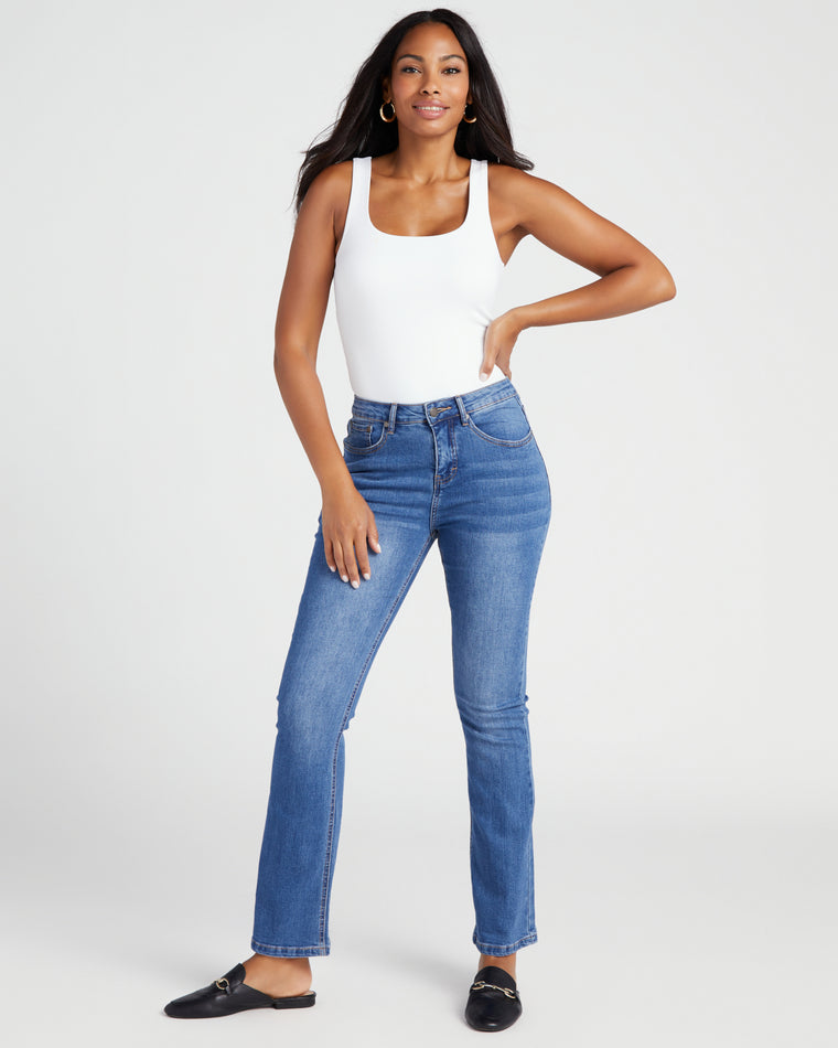 Light Wash Blue Blue $|& Jaclyn Smith The Bootcut Jean - SOF Full Front