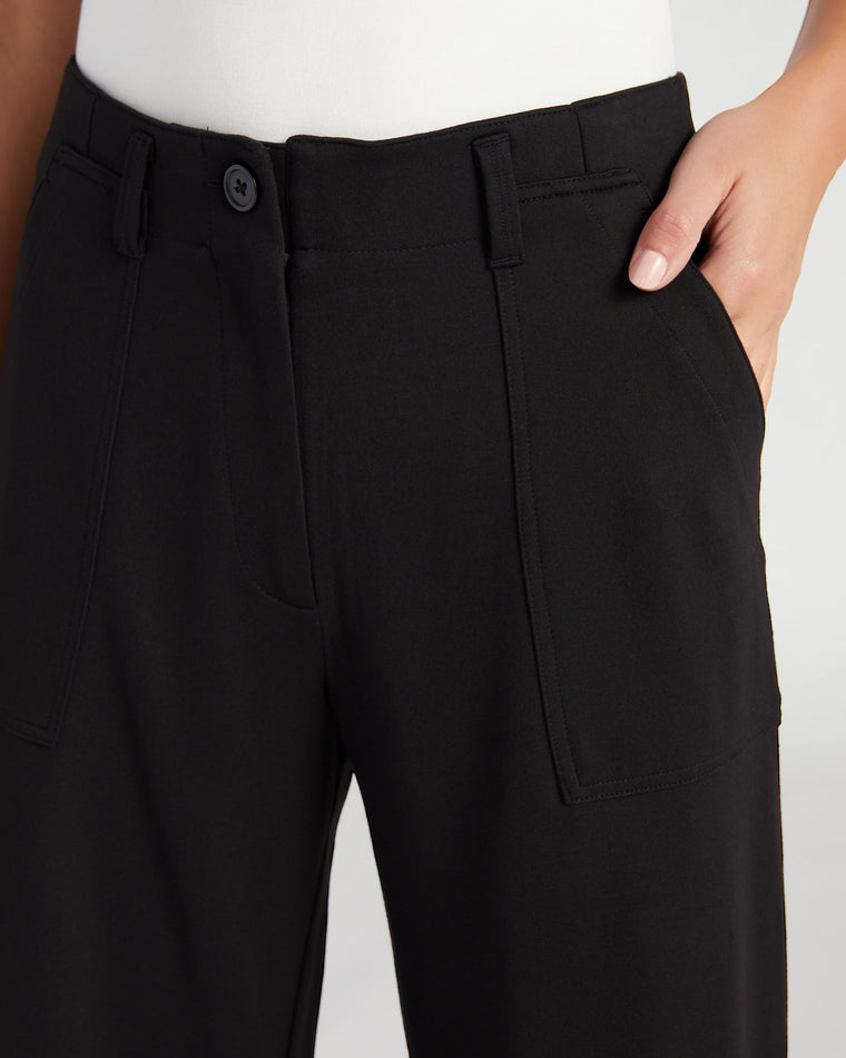 Black Black $|& Max Studio Wide Leg Ponte Pant - SOF Detail