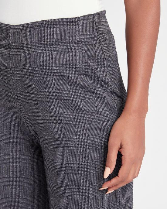 Black/Charcoal Black $|& Max Studio Double Knit Easy Leg Trouser - SOF Detail