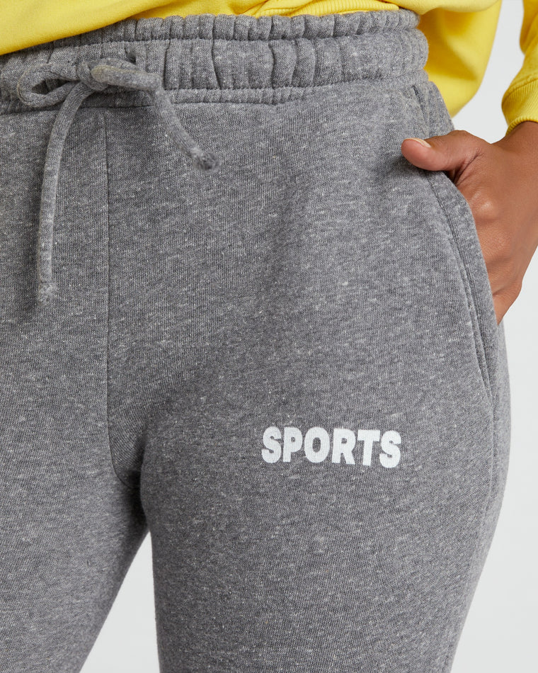Heather Grey $|& Interval Sports Jogger - SOF Detail