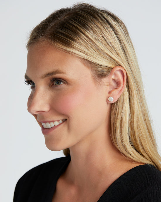 14 K Gold $|& Bryan Anthonys Grit Bold Stud Earrings - SOF Front