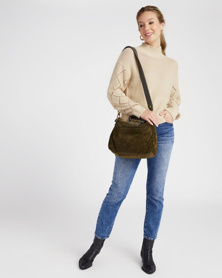 Herb with Whipstitch $|& Hobo Sheila Medium Satchel - SOF Full Front