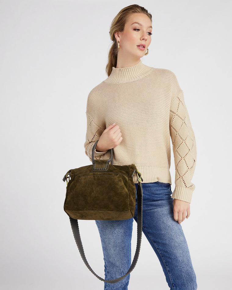 Herb with Whipstitch $|& Hobo Sheila Medium Satchel - SOF Front