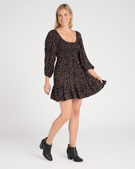 Black $|& Saltwater Luxe Issa Mini Dress - SOF Front