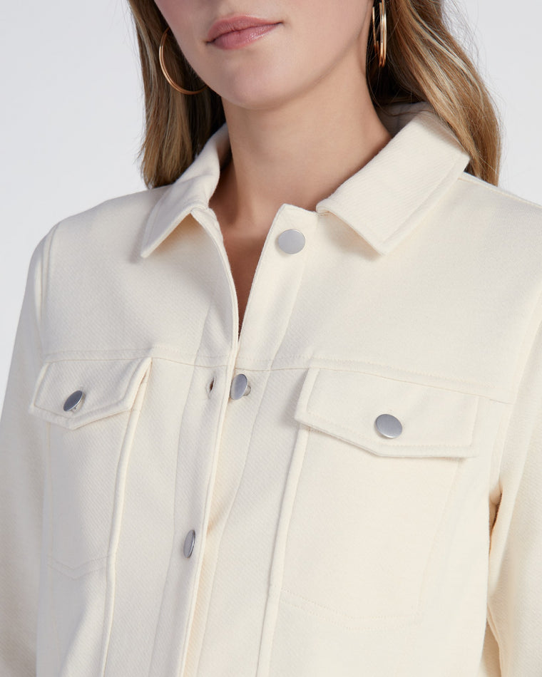 Ivory $|& Thread & Supply Amberleigh Knit Jacket - SOF Detail