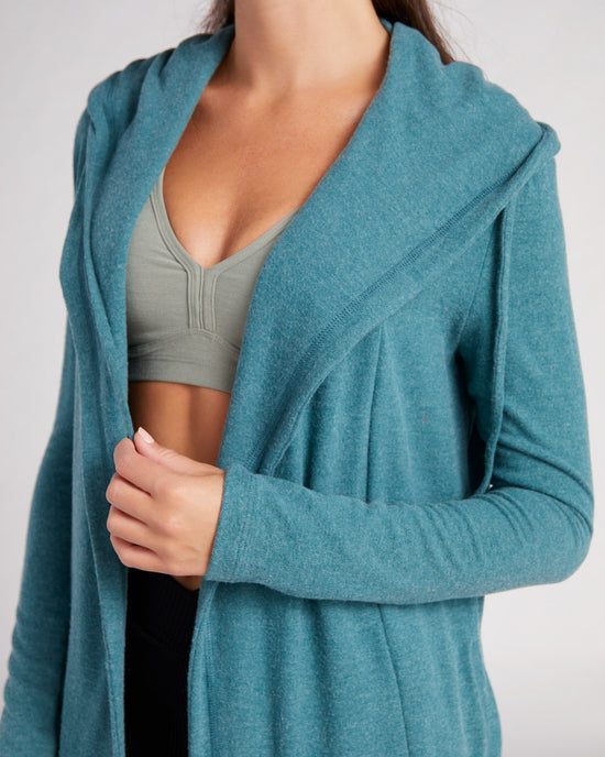 Heathered Spruced Up $|& Interval Carefree Solid Hacci Cardigan - SOF Detail