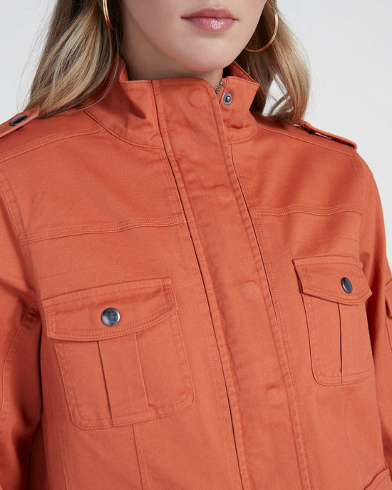 Tomato Red $|& Thread & Supply Utility Jacket - SOF Detail