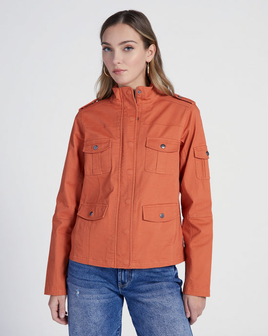 Tomato Red $|& Thread & Supply Utility Jacket - SOF Front